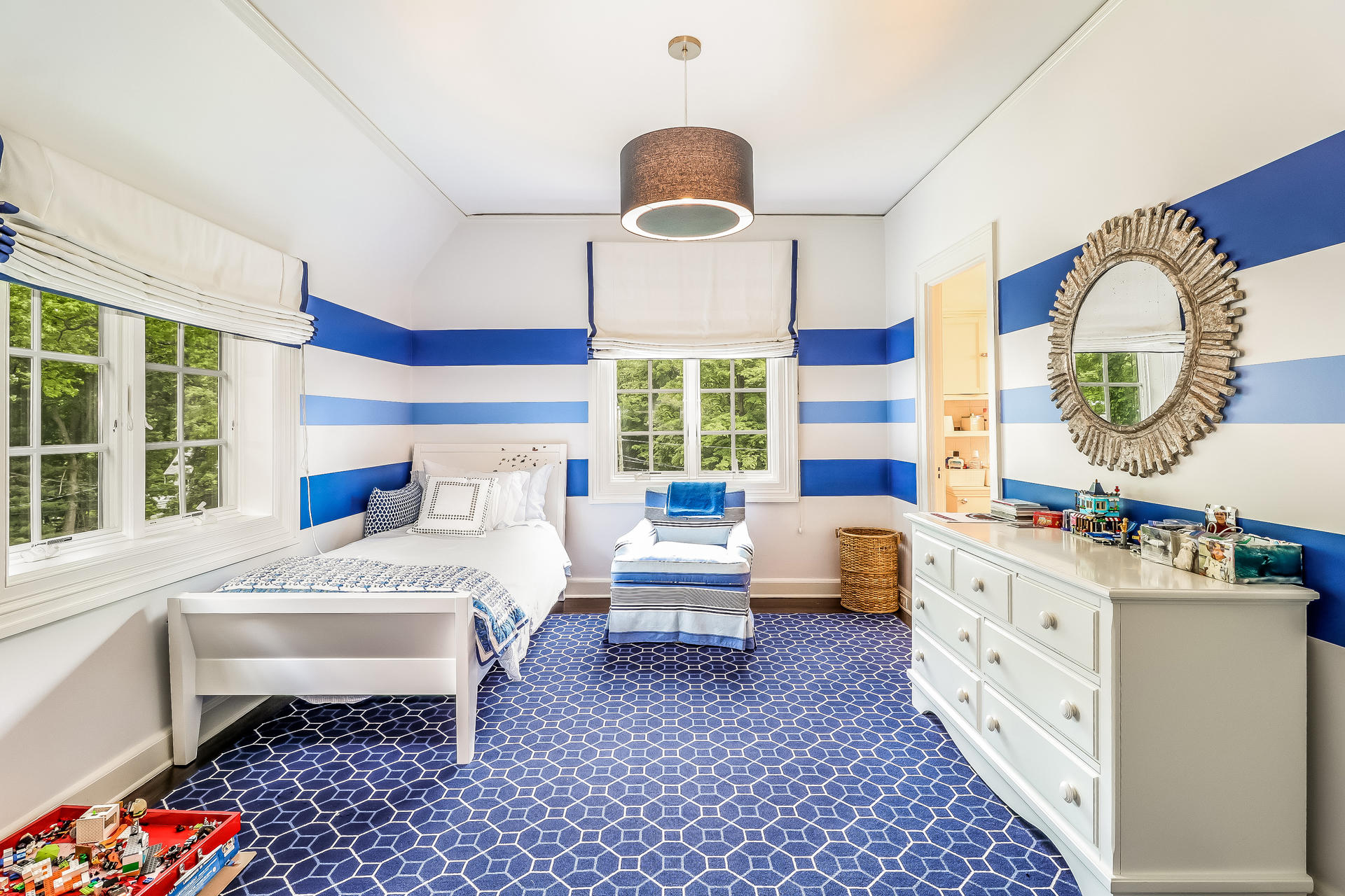 5 Hawthorne Road Darien, CT 06820 - Photo 27 of 49 a bedroom with furniture and a large window