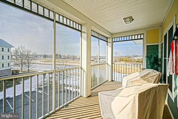 a view of a city from a balcony