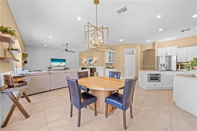 a view of a patio with wooden floor