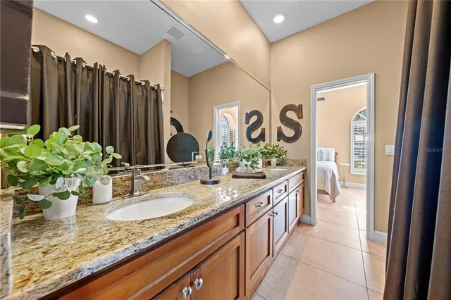 an aerial view of residential building with parking space