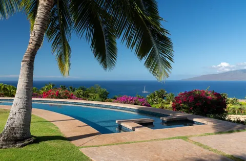 a view of outdoor space with garden