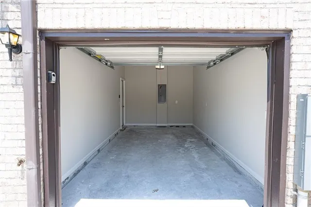 a view of a garage