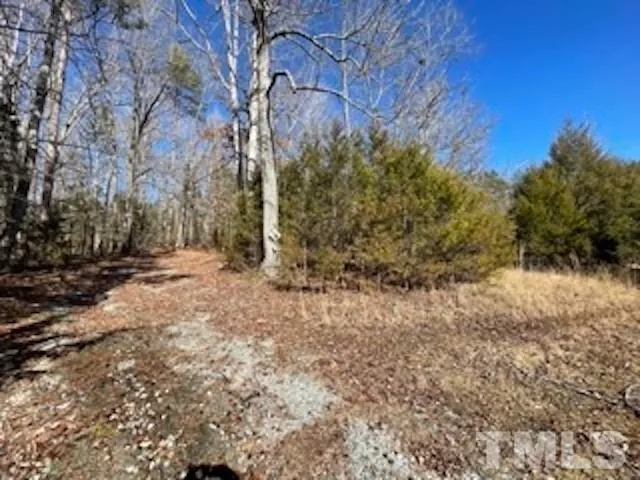 a view of a lake with a yard