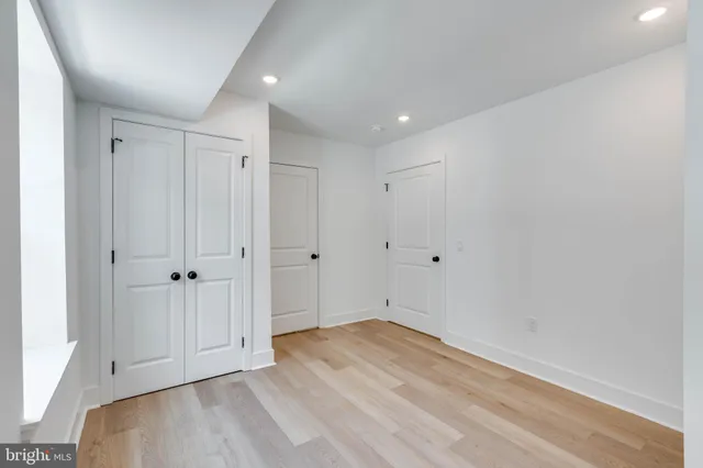 a view of kitchen and wooden floor