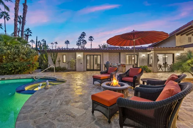 a outdoor space with patio lots of furniture