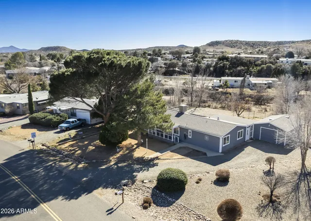 a view of a city with mountain