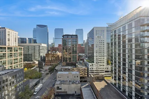 a view of city with balcony