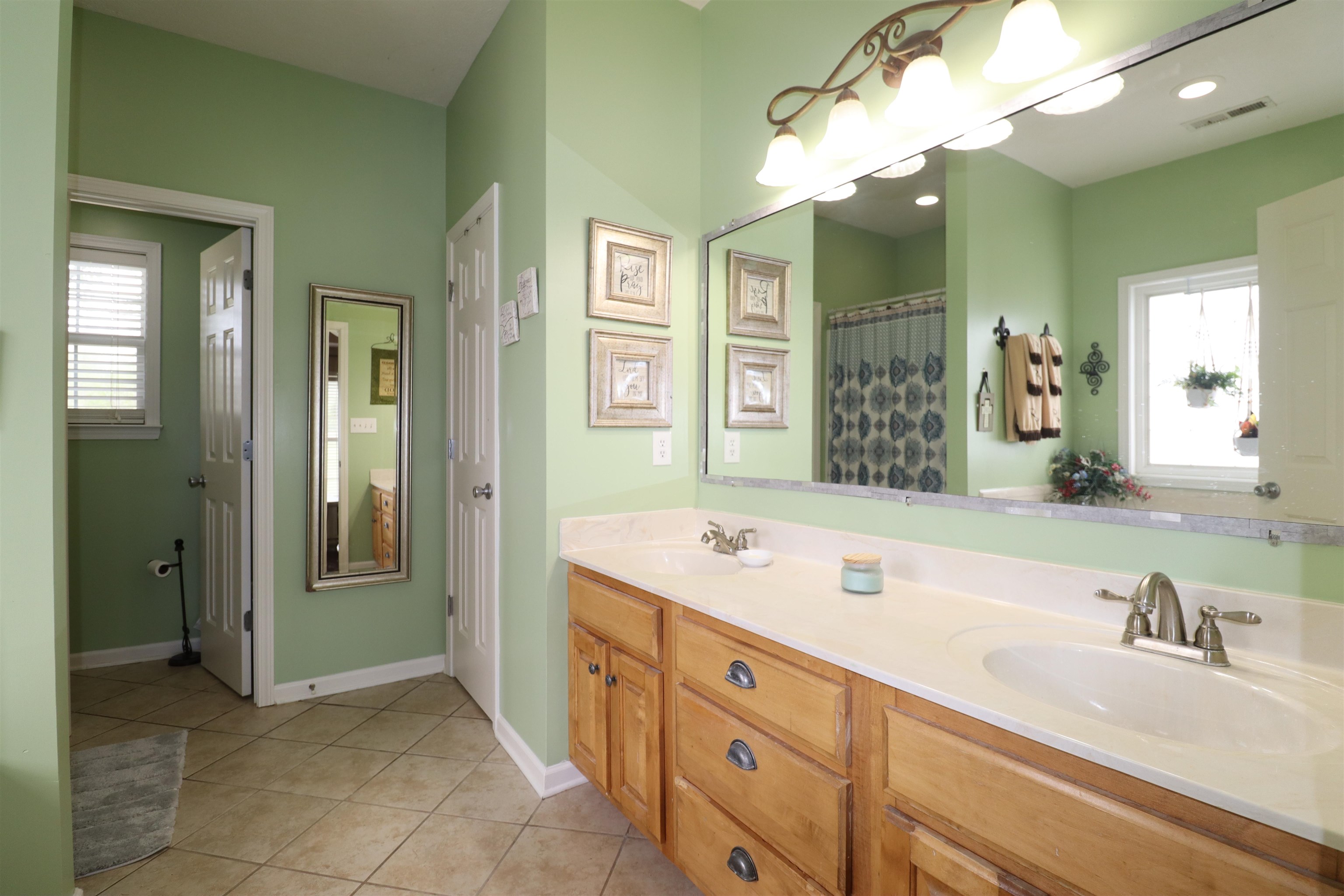 730 Durhamville Road Ripley, TN 38063 - Photo 8 of 40 a spacious bathroom with a sink a large mirror and a shower