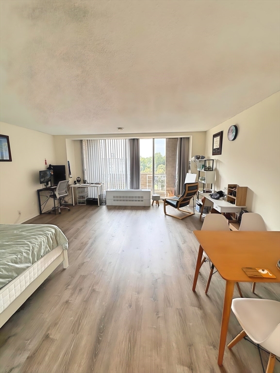 44 Washington Street, Unit 814 Brookline, MA 02445 - Photo 6 of 15 a living room with furniture and a wooden floor