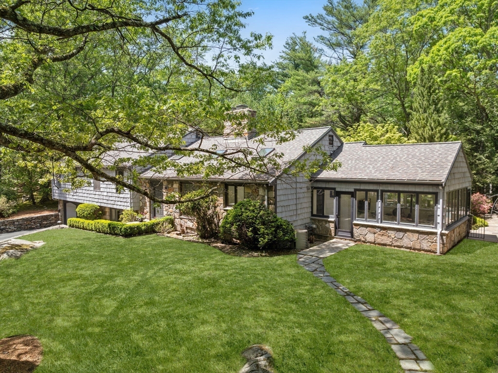 169 Hickory Road Weston, MA 02493 - Photo 30 of 30 a view of a house with a big yard and large trees