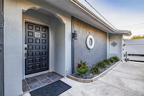 a front view of a house