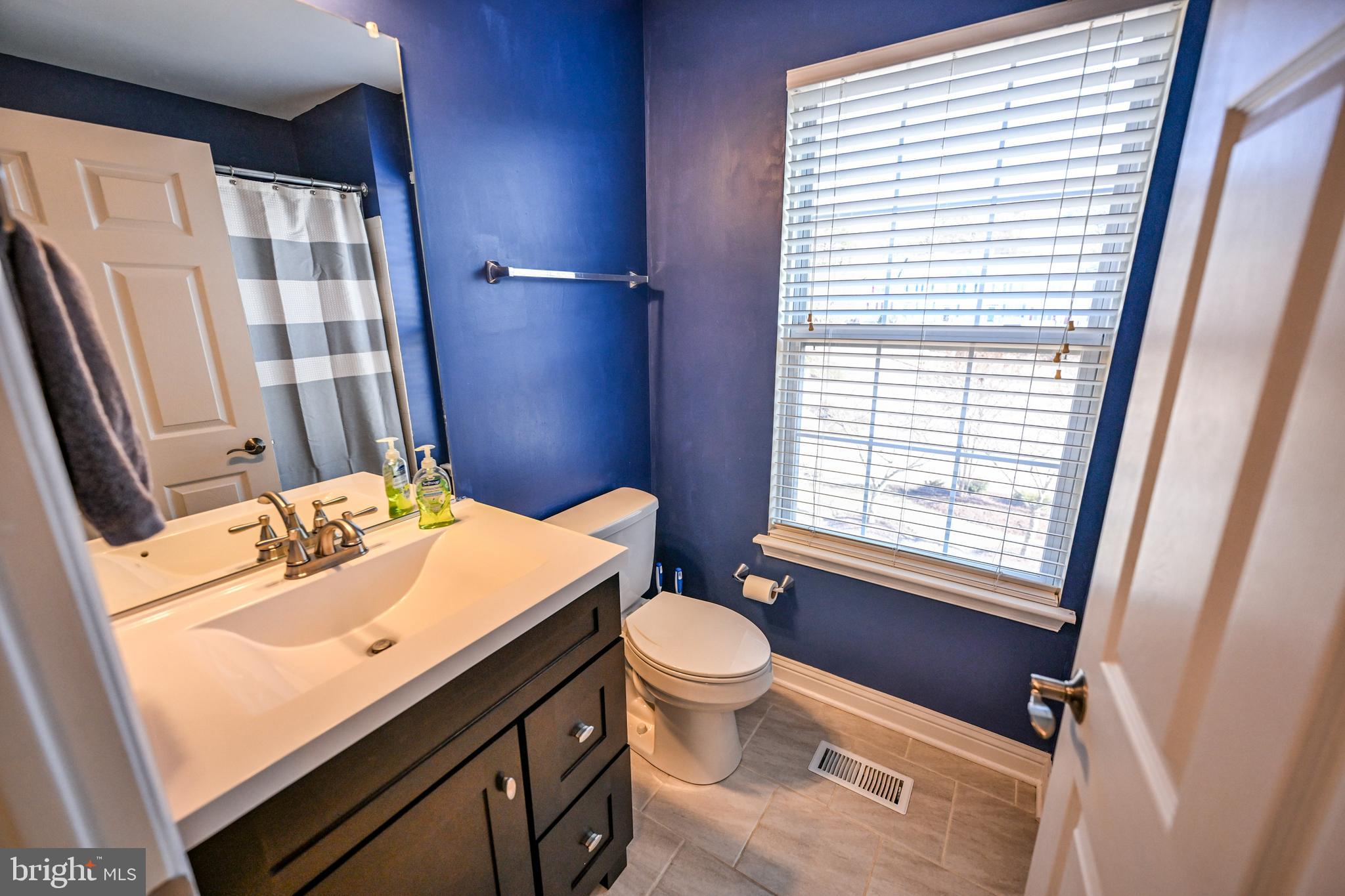 8727 Grape Arbor Way Odenton, MD 21113 - Photo 23 of 49 a bathroom with a sink a toilet a mirror and a window