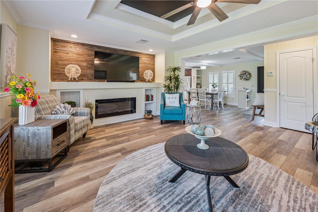 1175 Southwest 248th Avenue Steinhatchee, FL 32359 - Photo 27 of 54 a living room with furniture and a fireplace