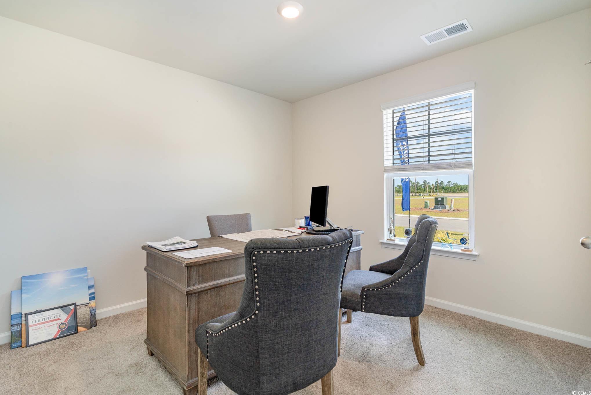 243 Teddy Bear Loop Conway, SC 29526 - Photo 19 of 24 Office area featuring light colored carpet and recessed lighting