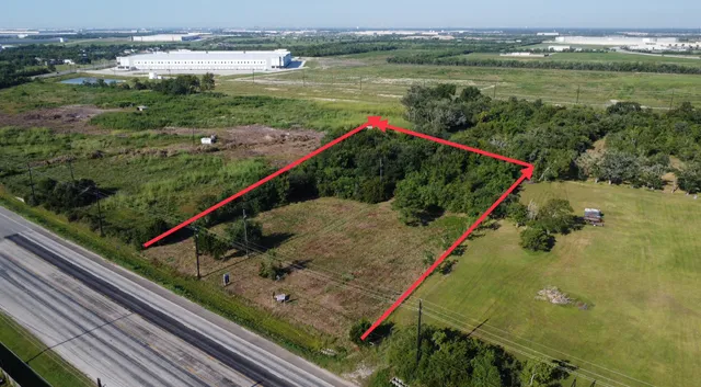 a view of a lake with a park