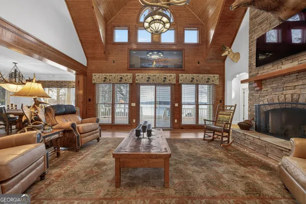 a kitchen with lots of counter top space