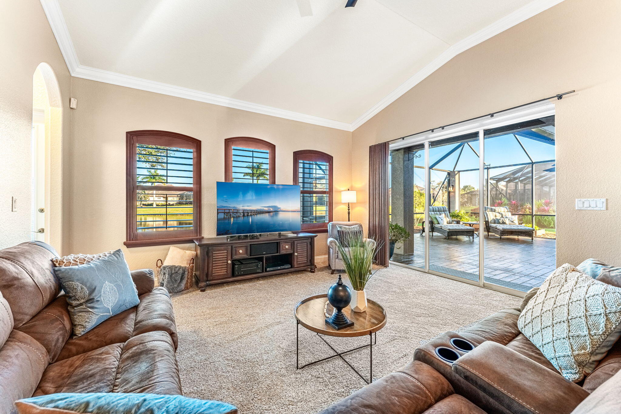 5139 Duson Way Rockledge, FL 32955 - Photo 11 of 48 a living room with furniture and a flat screen tv