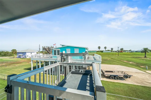 a balcony with an ocean view