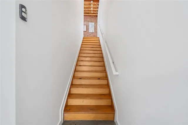 an empty room with closet