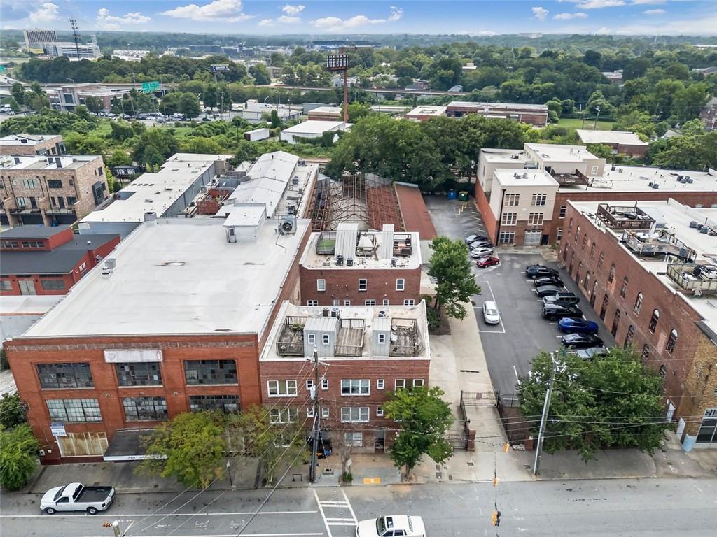 322 Peters Street Southwest, Unit 2 Atlanta, GA 30313 - Photo 46 of 58 an aerial view of multiple houses