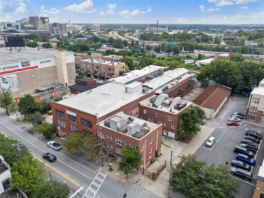 322 Peters Street Southwest, Unit 2 Atlanta, GA 30313 - Photo 49 of 58 an aerial view of a house with a yard