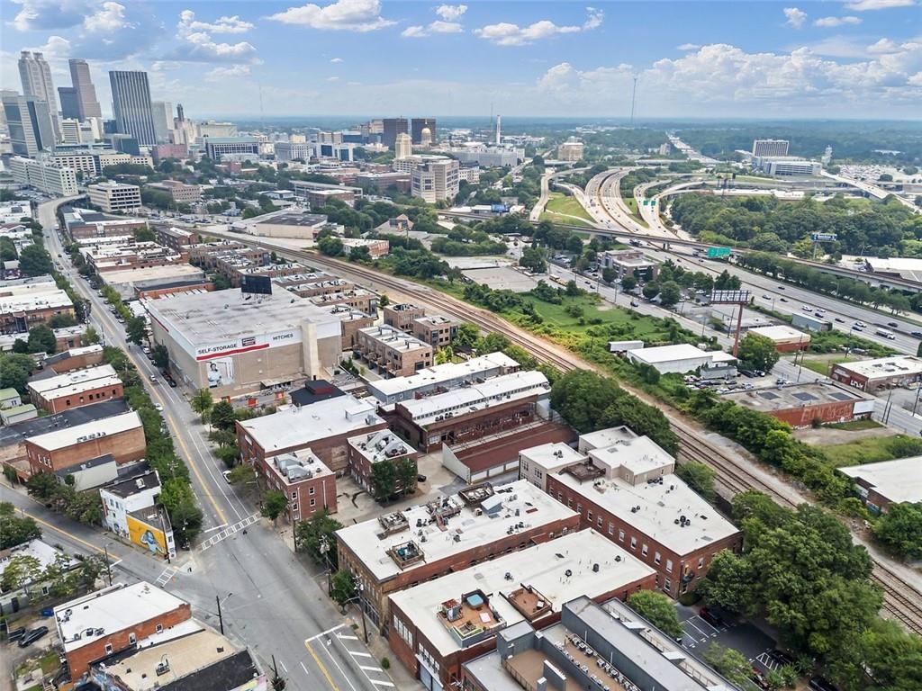 322 Peters Street Southwest, Unit 2 Atlanta, GA 30313 - Photo 56 of 58 an aerial view of a city