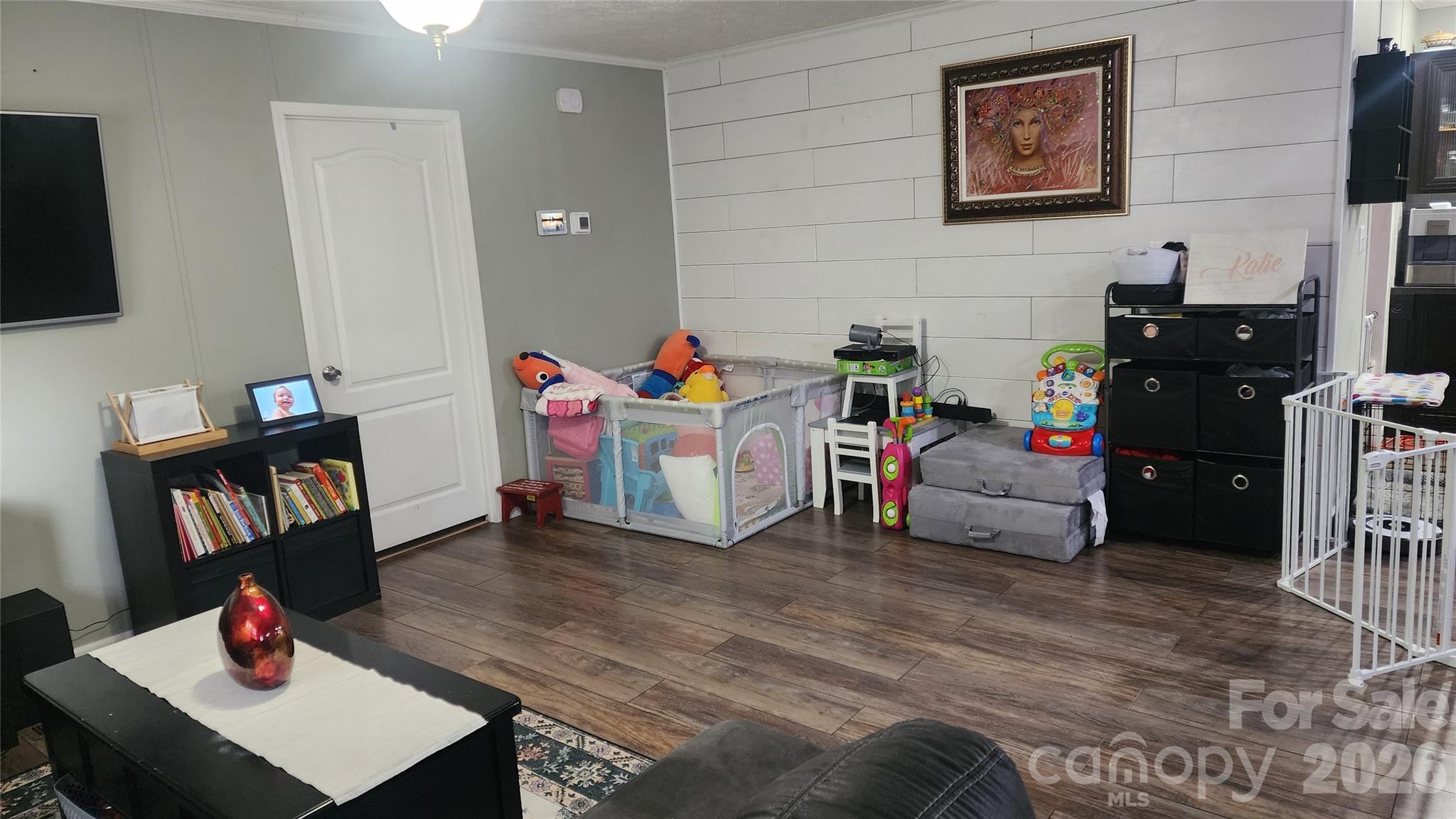 67 Indian Trail Road Candler, NC 28715 - Photo 11 of 31 a living room with furniture and a flat screen tv