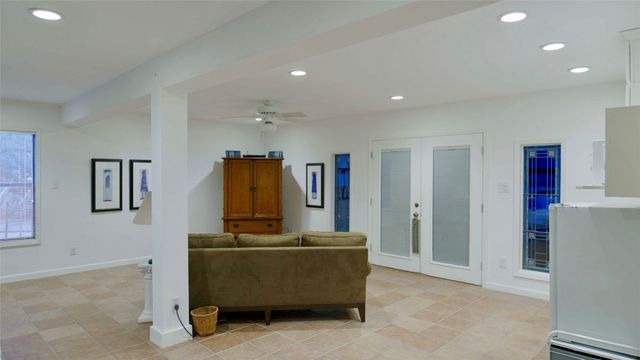 a view of a backyard with a garden