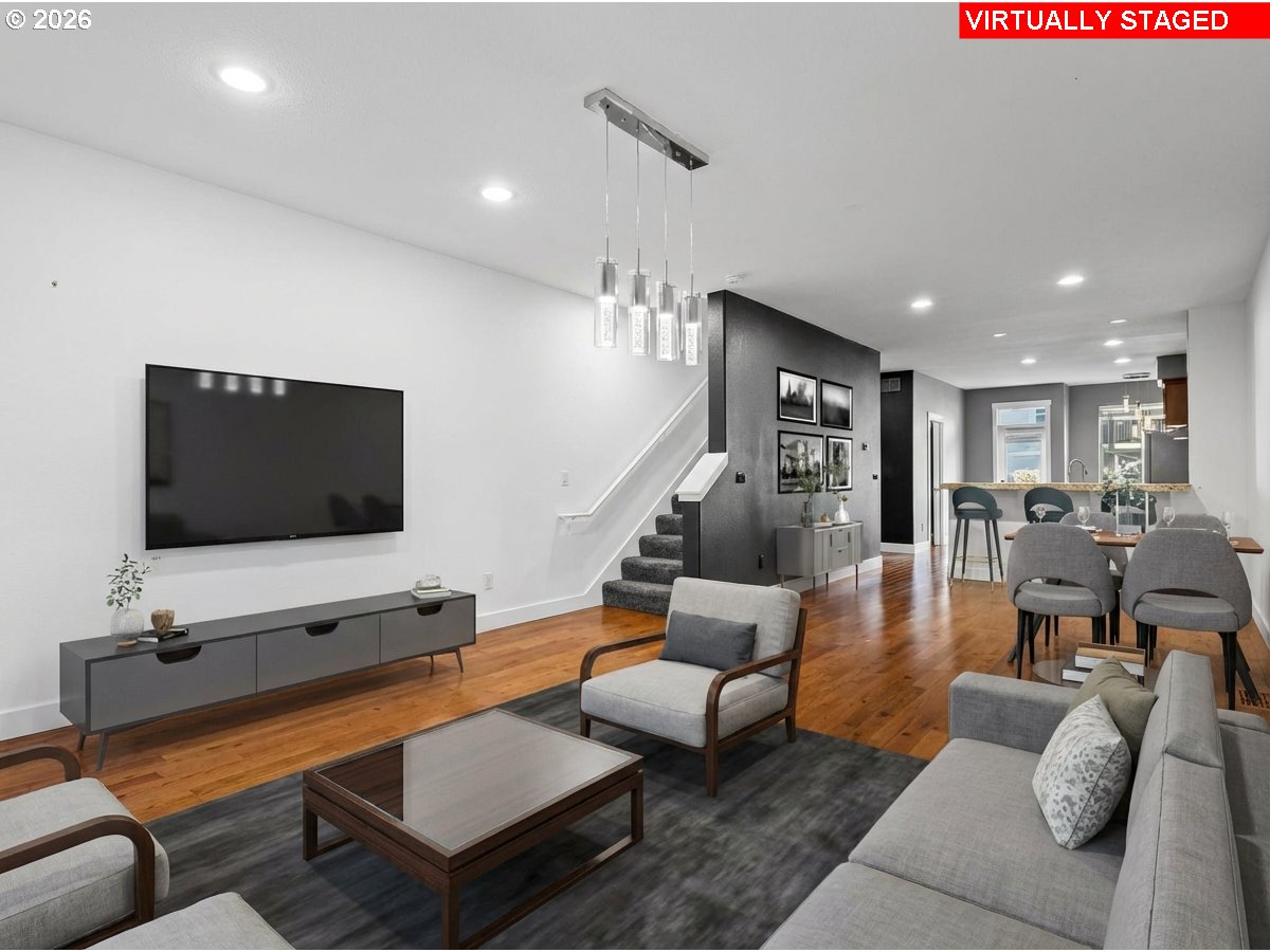 1952 Northeast 48th Way Hillsboro, OR 97124 - Photo 17 of 43 a living room with furniture and a flat screen tv