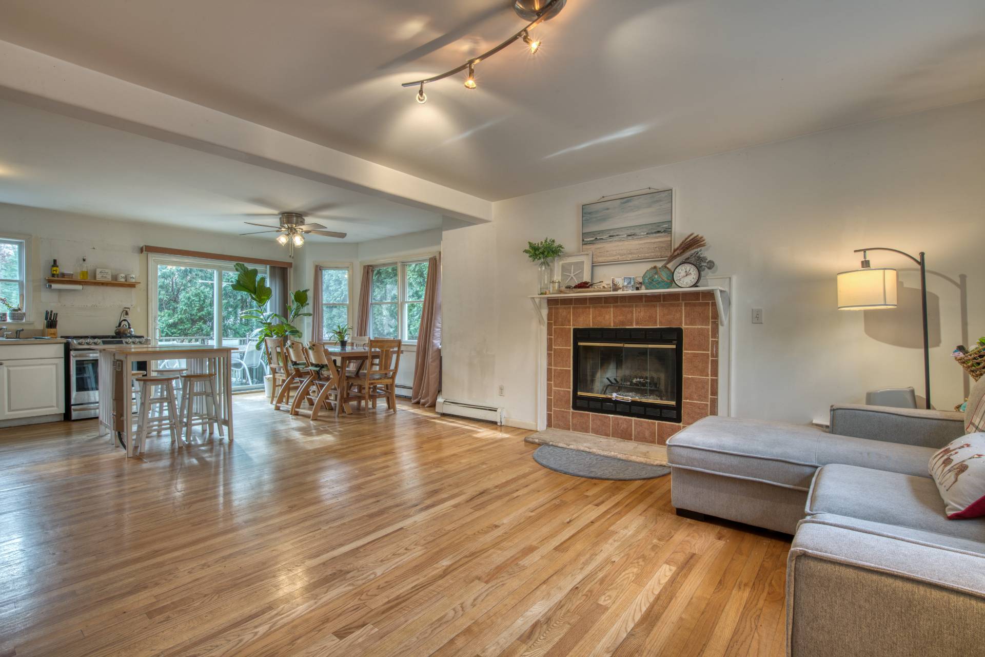 36 Barnes Avenue East Hampton, NY 11937 - Photo 4 of 13 a living room with furniture and a fireplace