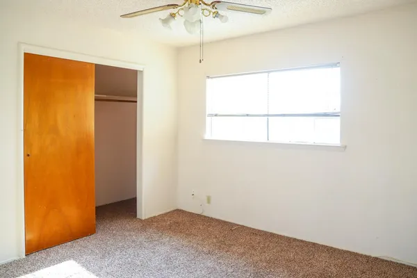 an empty room with a window