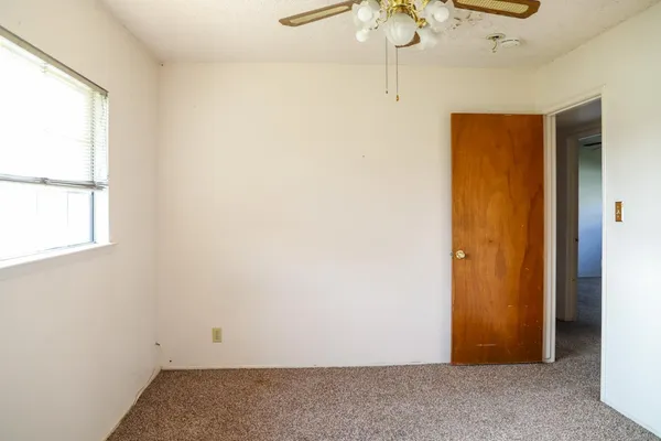 an empty room with a window