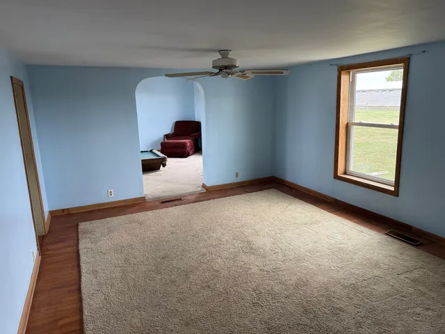 an empty room with a window
