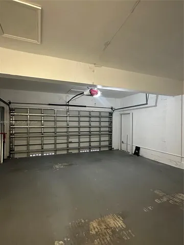 a view of a garage