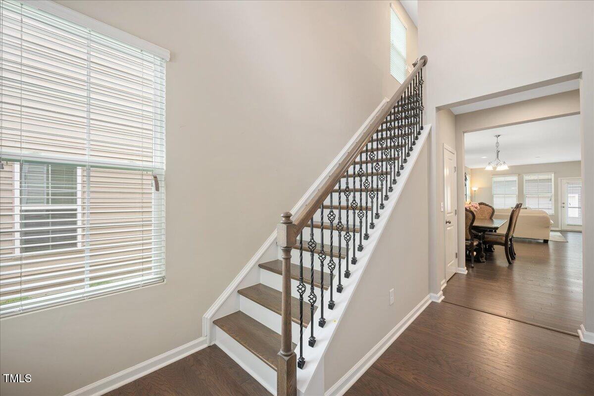 1416 Southpoint Trail Durham, NC 27713 - Photo 2 of 26 a view of entryway and hall with wooden floor