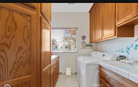 a utility room with a window