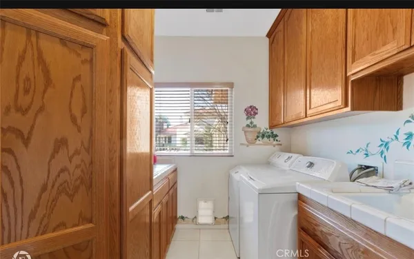 a utility room with a window