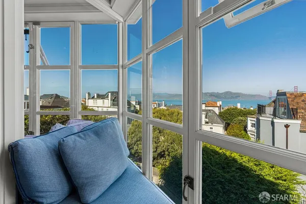a view of a hallway with closet