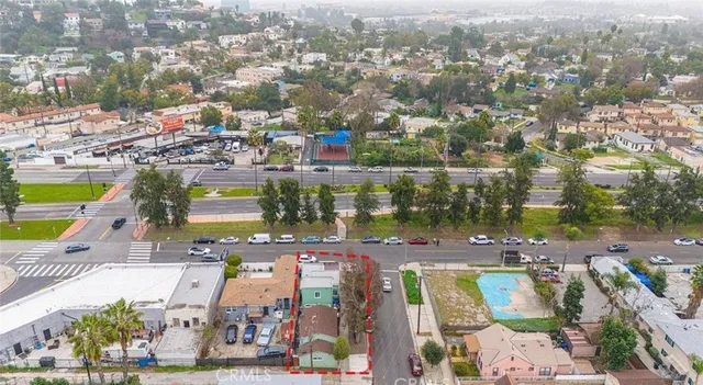 an aerial view of city