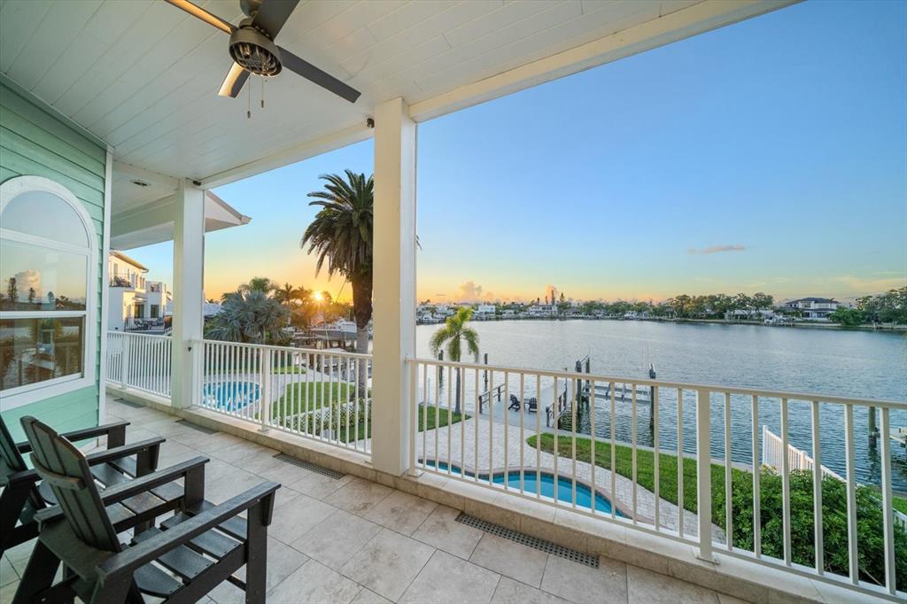 478 Harbor Drive South Indian Rocks Beach, FL 33785 - Photo 44 of 68 a view of a balcony with lake view and wooden floor