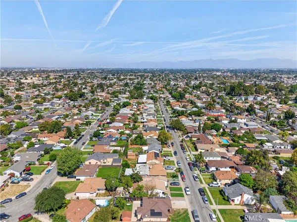 an aerial view of multiple house