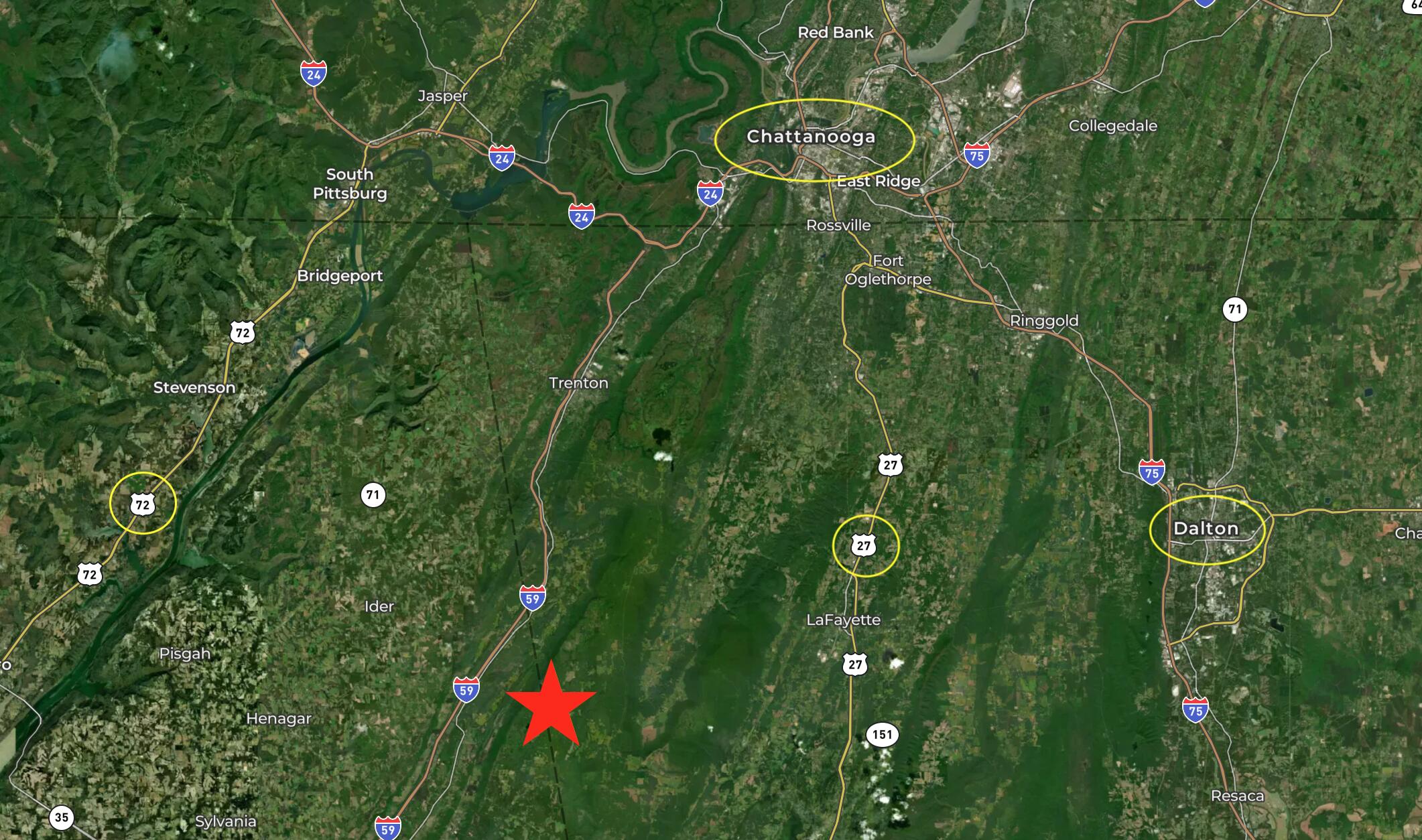 1234 Long Branch Road Menlo, GA 30731 - Photo 11 of 41 Proximity Map