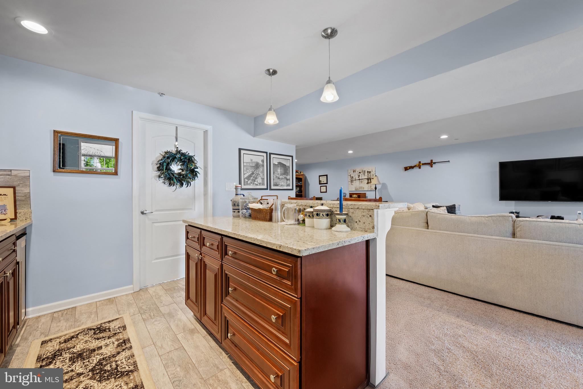 313 Lennox Drive Fallston, MD 21047 - Photo 49 of 66 LL bar/kitchen area w granite counters