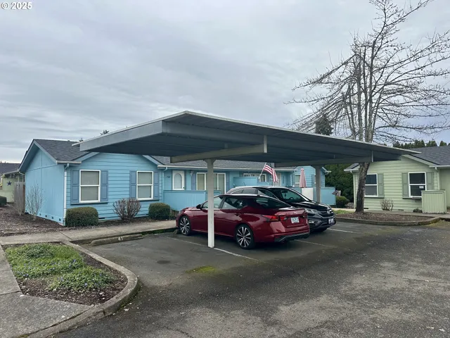 a car parked in front of a house