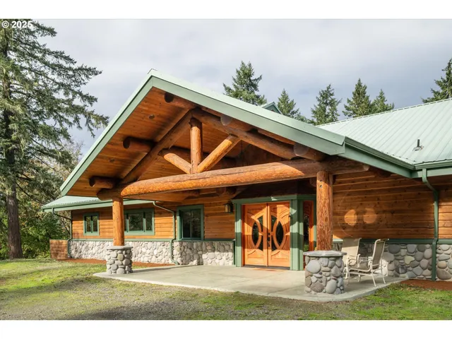 a view of a house with patio