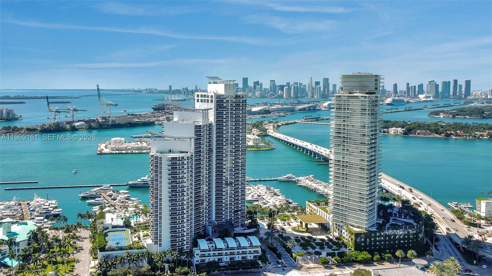 450 Alton Road, Unit 3208 Miami Beach, FL 33139 - Photo 41 of 43 a view of a city with a lake view