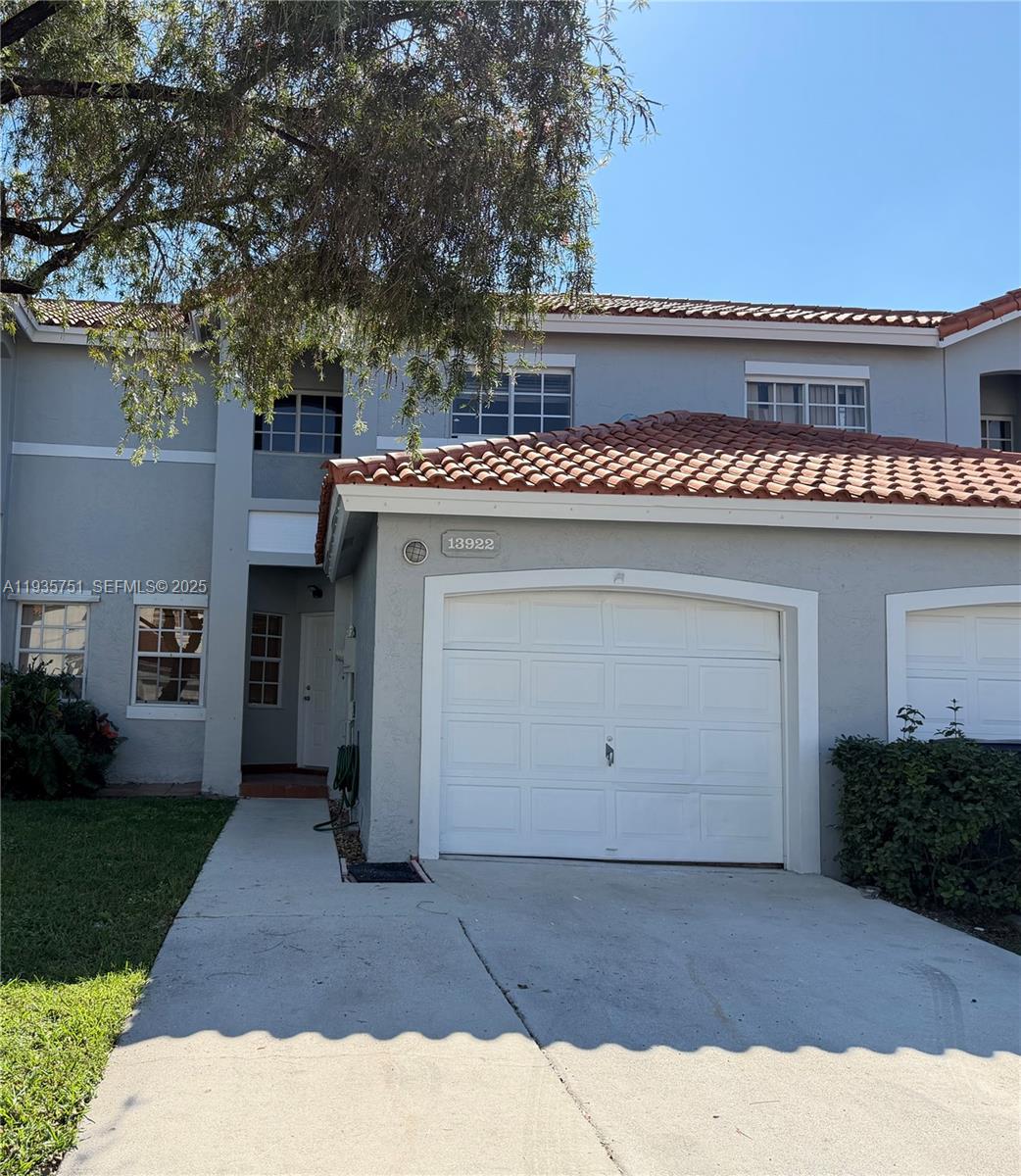 a view of a house with a space