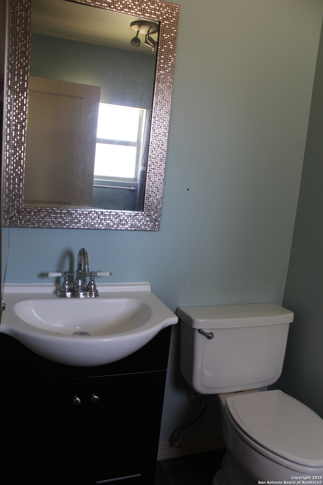 24590 Trumbo Road San Antonio, TX 78264 - Photo 12 of 34 a bathroom with a sink a toilet and mirror