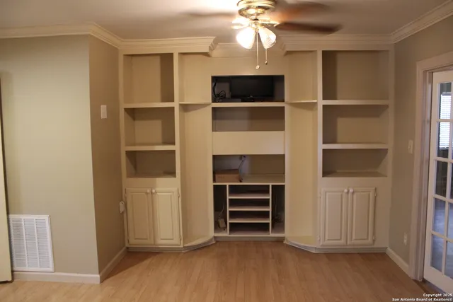 an empty room with a window