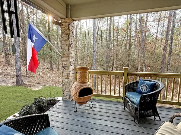 a outdoor view with a sitting space